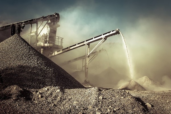 Opencast mines with dusty environment
